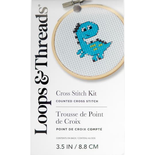 Dino Counted Cross Stitch Kit by Loops &#x26; Threads&#xAE;